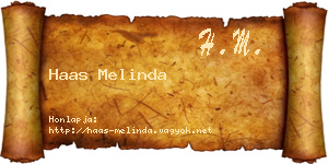 Haas Melinda névjegykártya